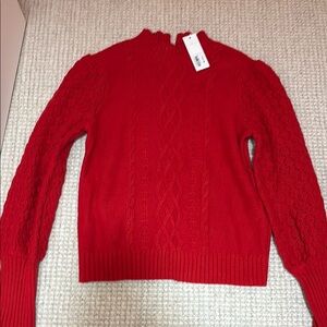 Girls never worn Janie and Jack red sweater. New with tags!